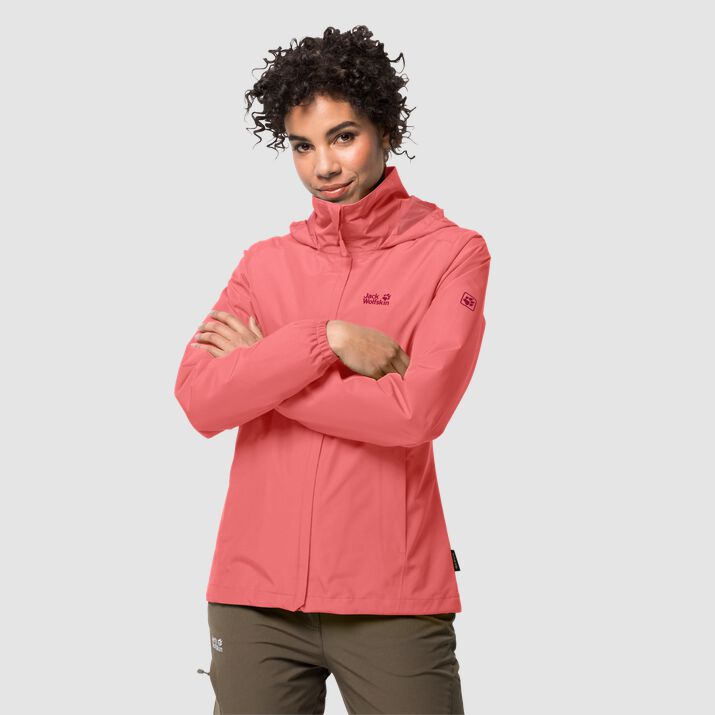 Jack Wolfskin Womens Stormy Point Hardshell Jacket Rose 257814YKV